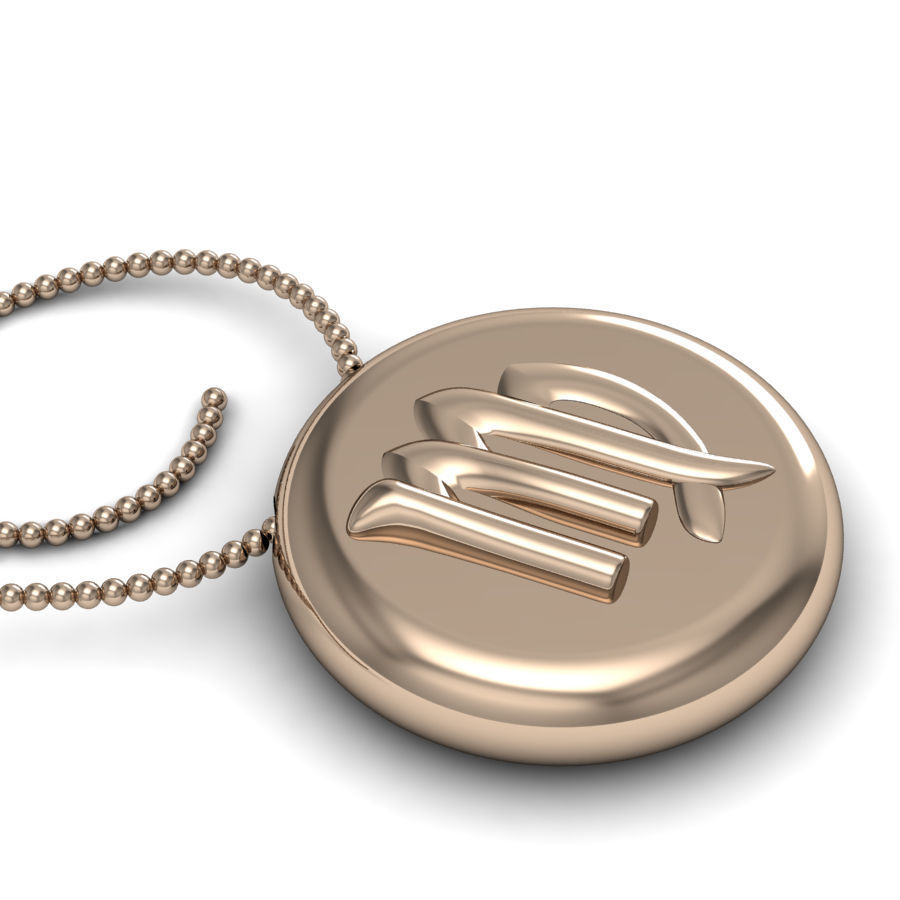 Virgo pendant 001 3d model 3D print model_10