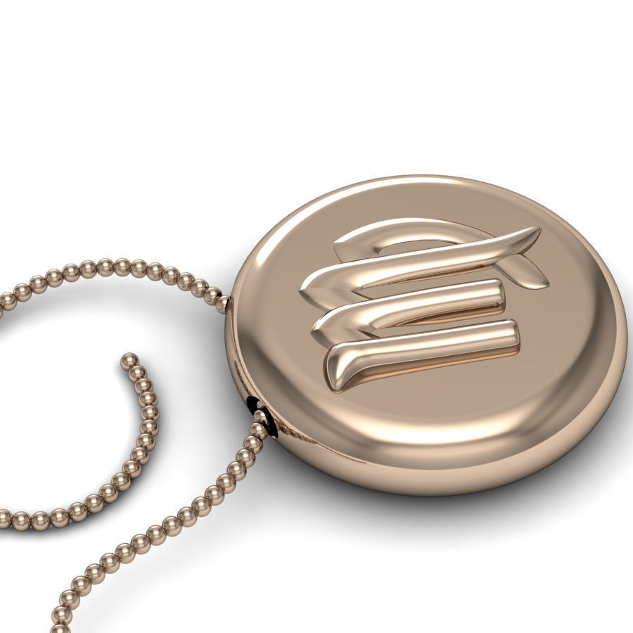 Virgo pendant 001 3d model 3D print model_9