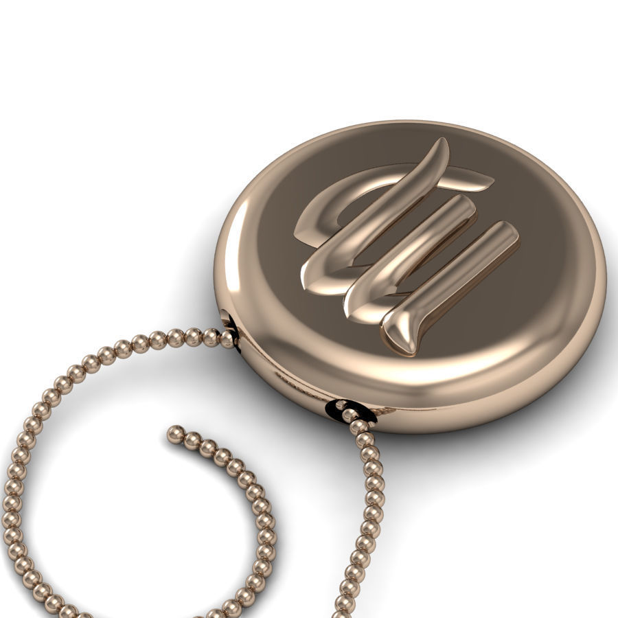 Virgo pendant 001 3d model 3D print model_8