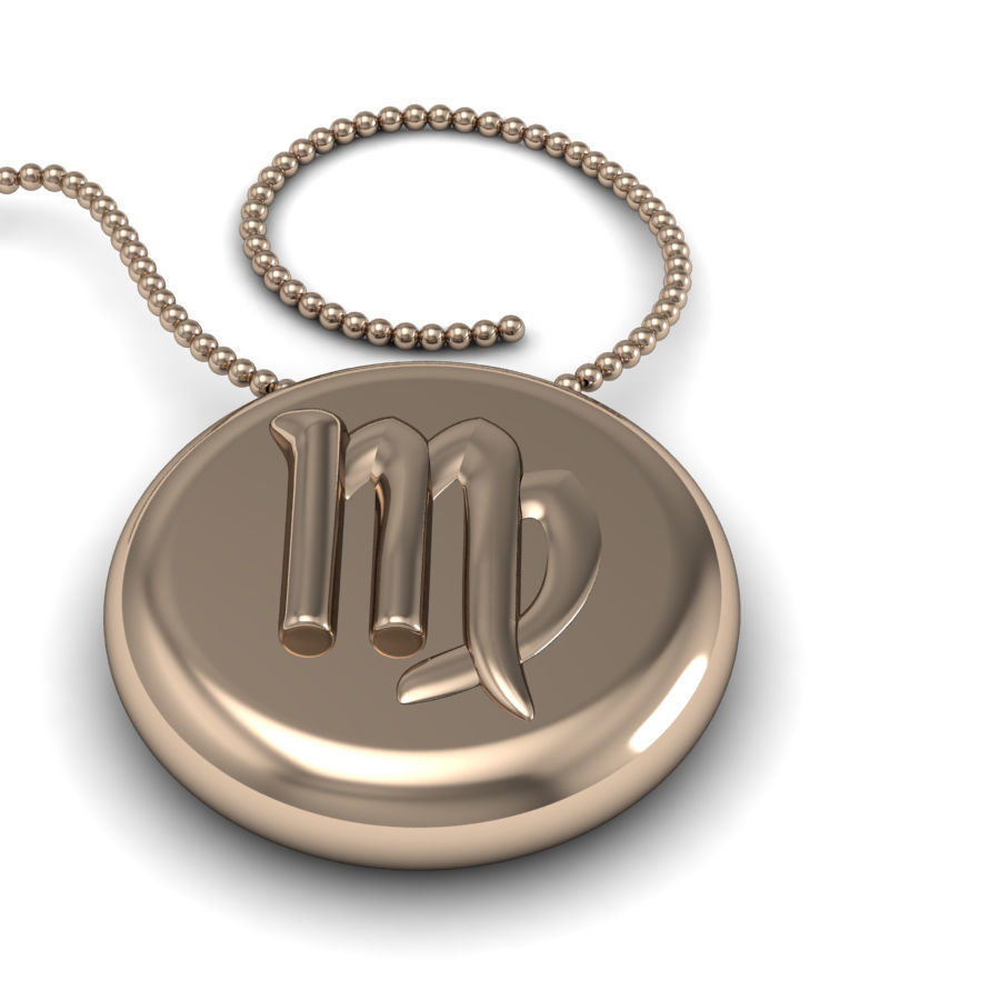 Virgo pendant 001 3d model 3D print model_2