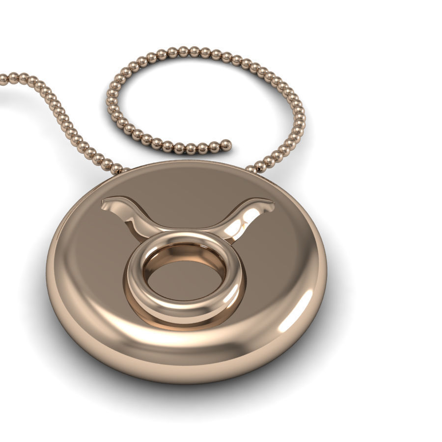 Taurus pendant 001 3d model 3D print model_2