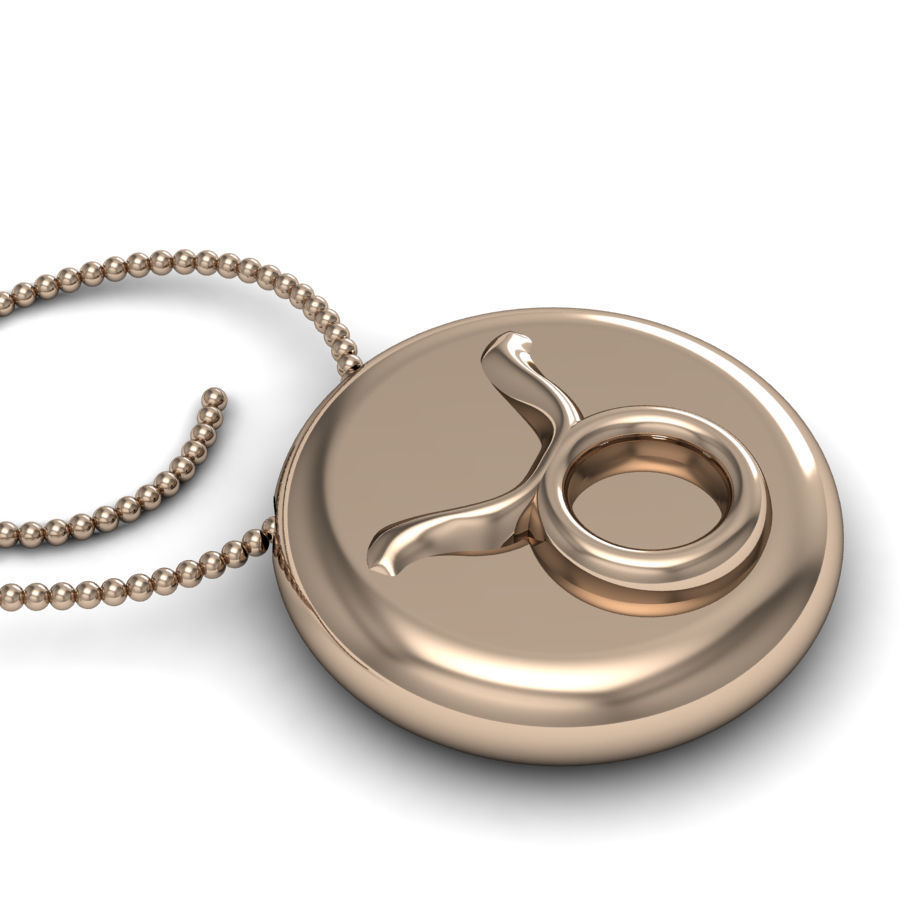 Taurus pendant 001 3d model 3D print model_10