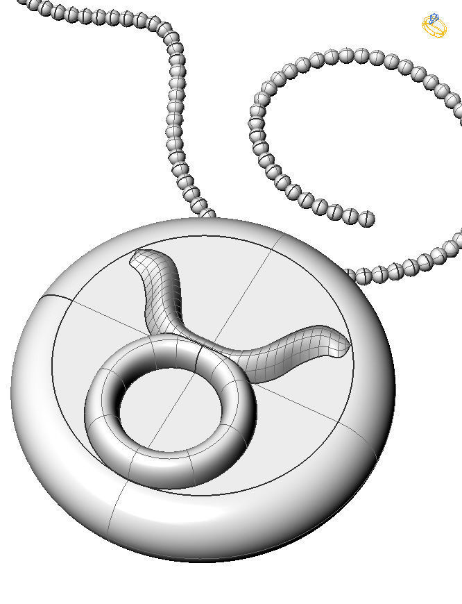 Taurus pendant 001 3d model 3D print model_1