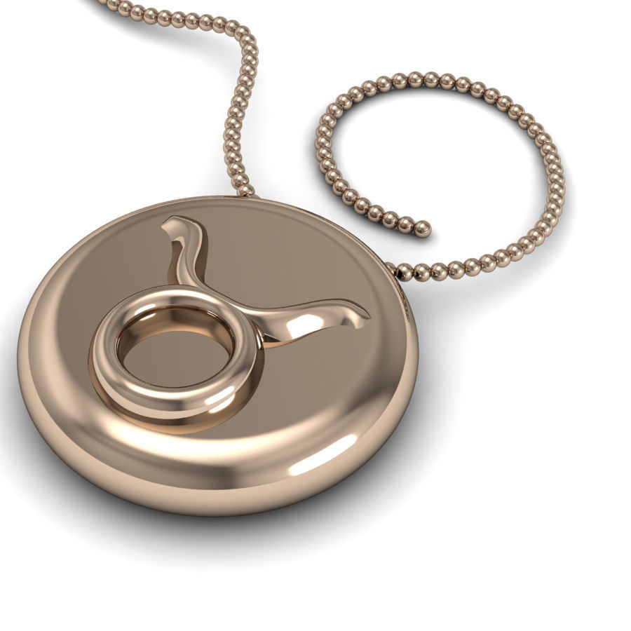 Taurus pendant 001 3d model 3D print model_3