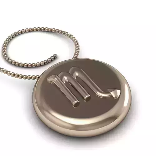 Scorpio pendant 001 3d model