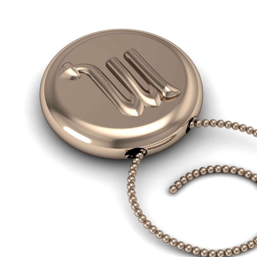 Scorpio pendant 001 3d model 3D print model_6