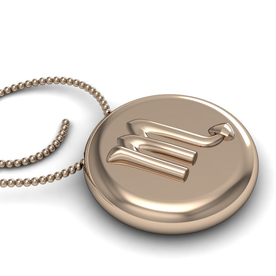 Scorpio pendant 001 3d model 3D print model_10