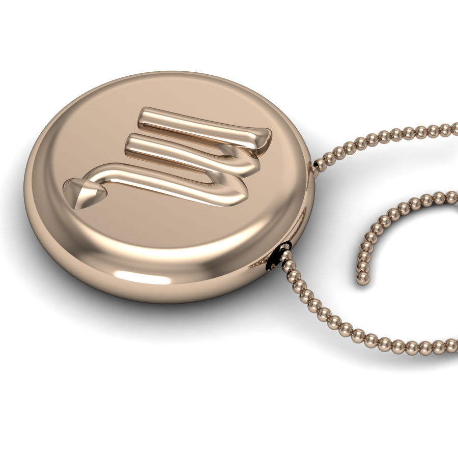 Scorpio pendant 001 3d model 3D print model_5