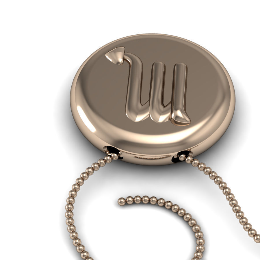 Scorpio pendant 001 3d model 3D print model_7