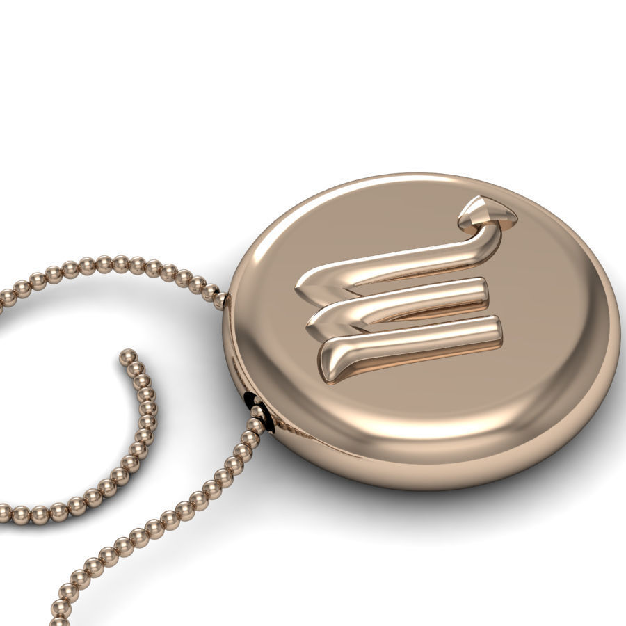 Scorpio pendant 001 3d model 3D print model_9