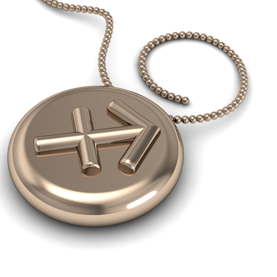 Sagittarius pendant 001 3d model 3D print model_3
