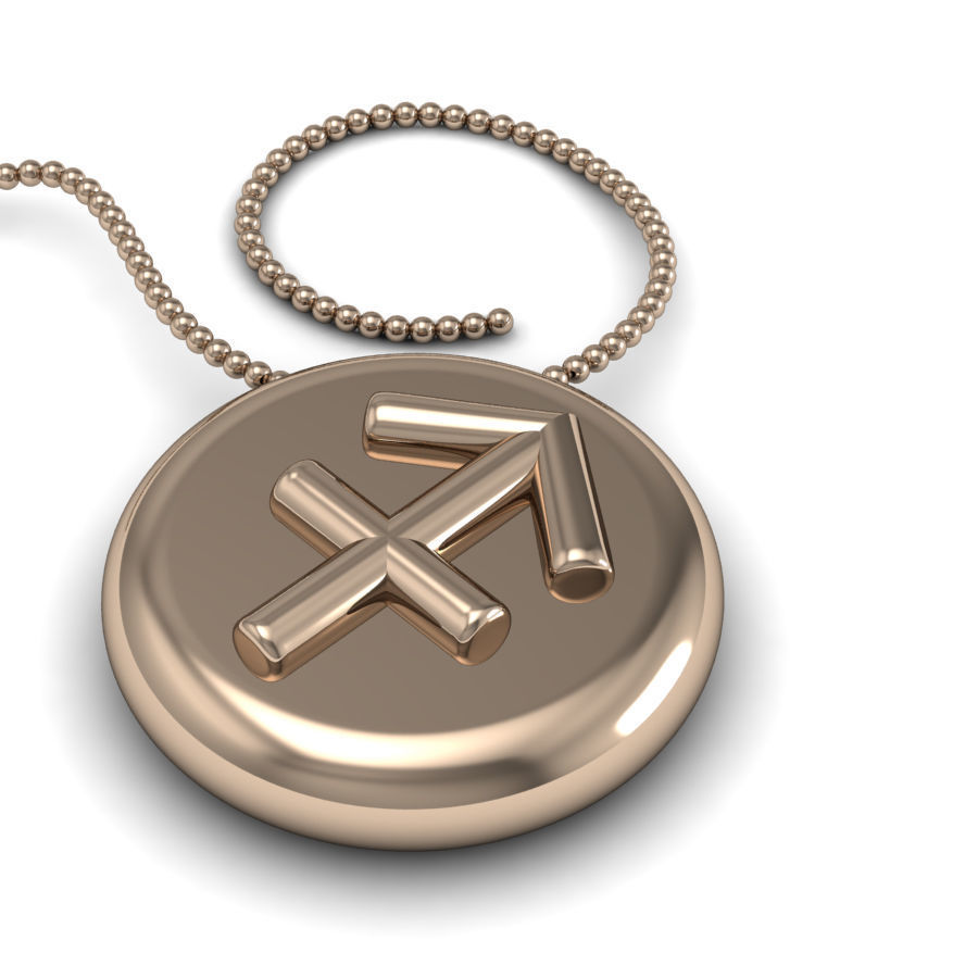 Sagittarius pendant 001 3d model 3D print model_2