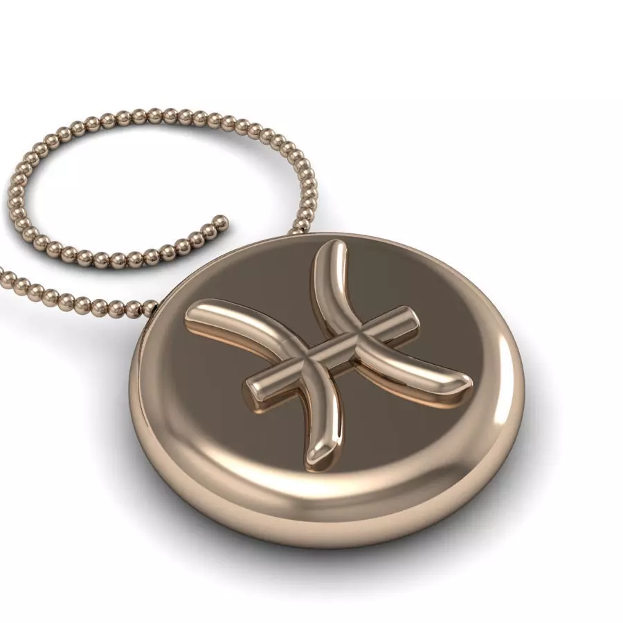 Pisces pendant 001 3d model 3D print model_0