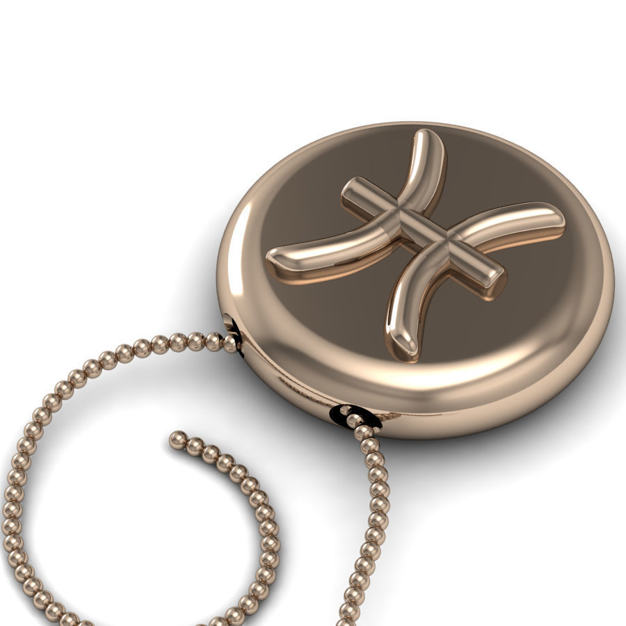 Pisces pendant 001 3d model 3D print model_8