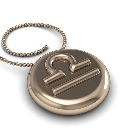 Libra pendant 001 3d model 3D print model