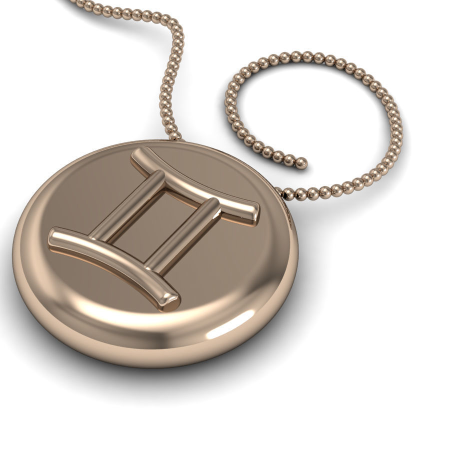 Gemini pendant 001 3d model 3D print model_3
