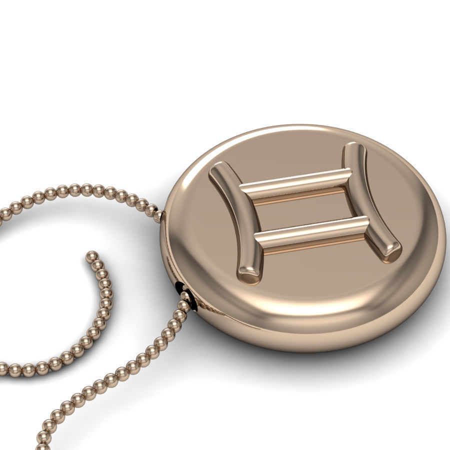 Gemini pendant 001 3d model 3D print model_9