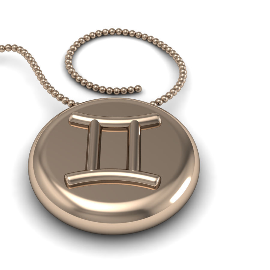 Gemini pendant 001 3d model 3D print model_2