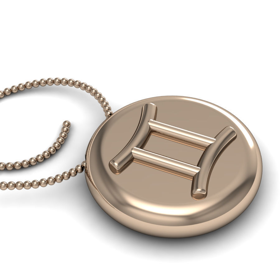 Gemini pendant 001 3d model 3D print model_10