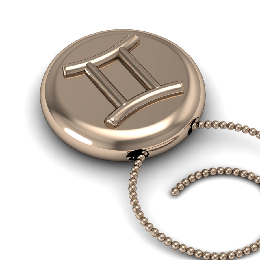 Gemini pendant 001 3d model 3D print model_6