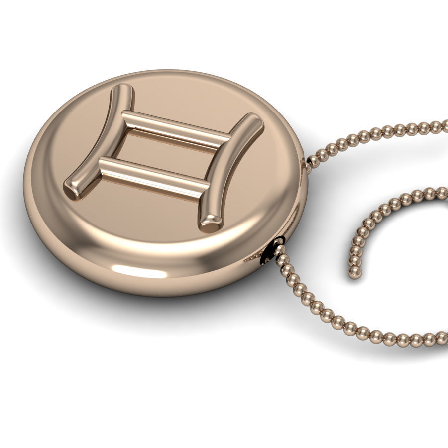 Gemini pendant 001 3d model 3D print model_5