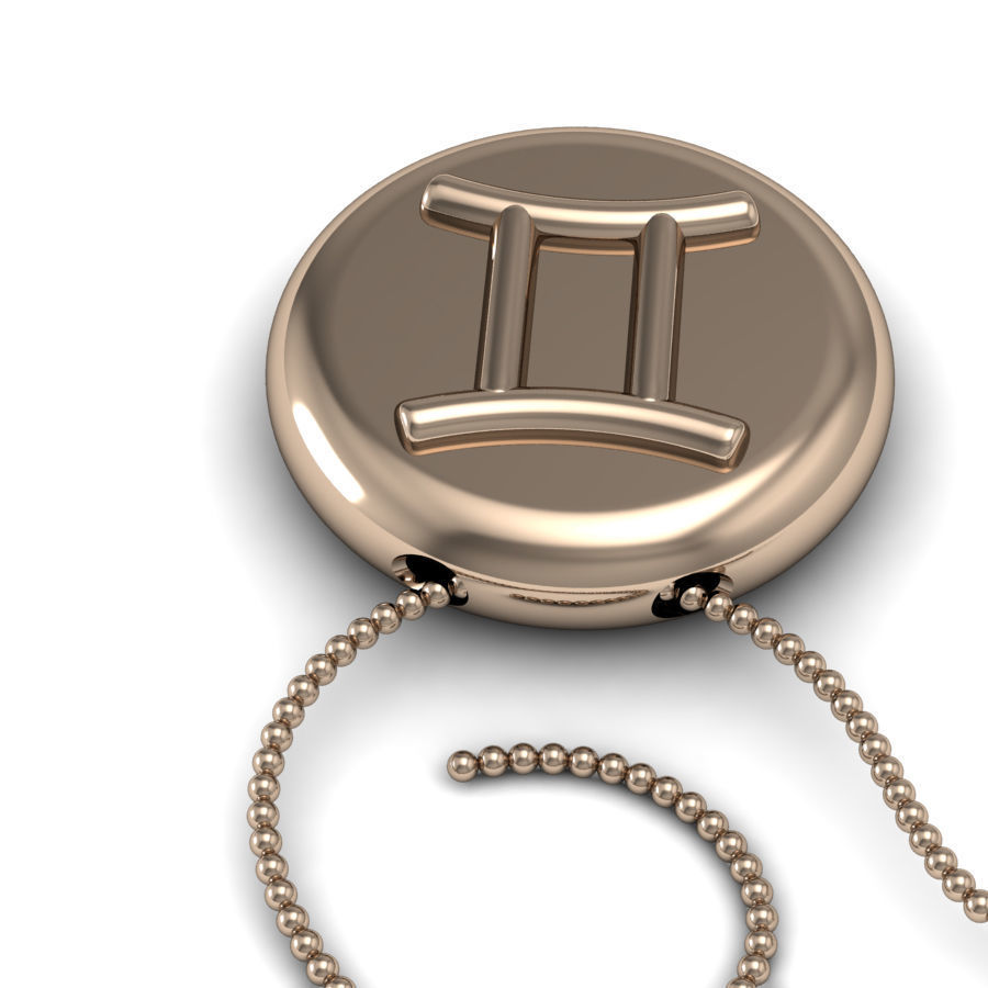 Gemini pendant 001 3d model 3D print model_7