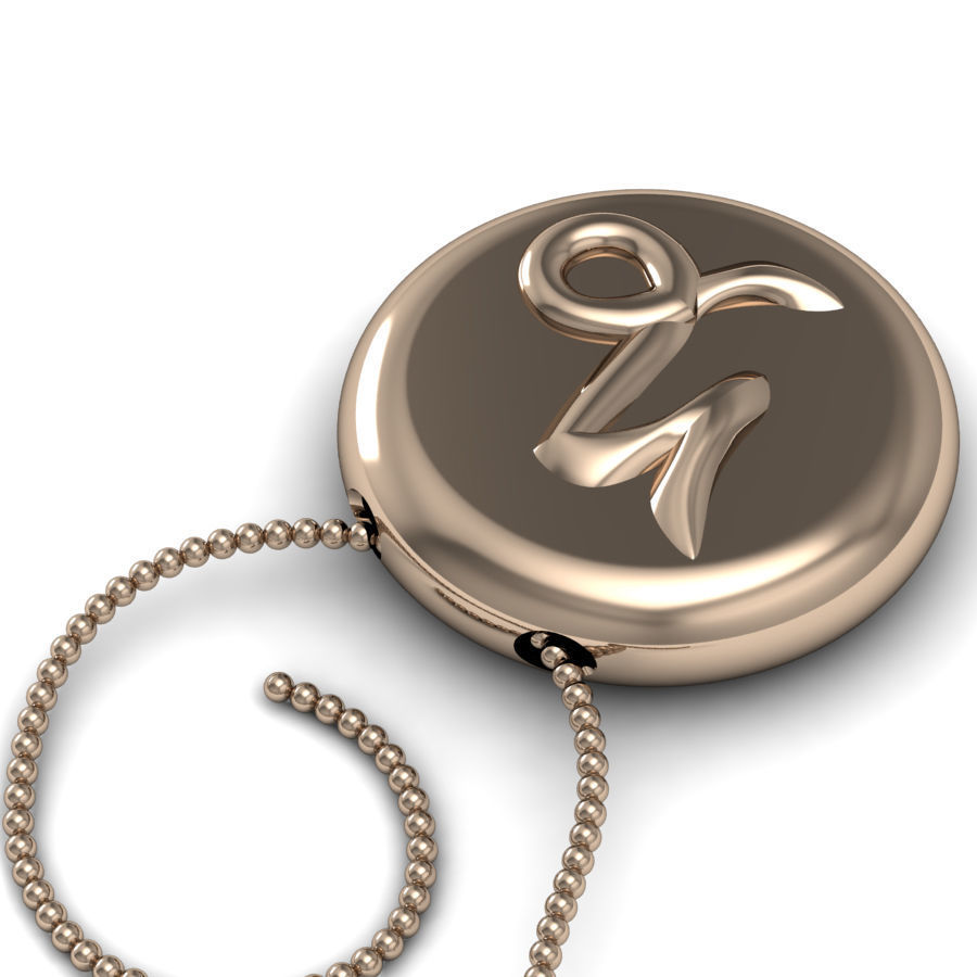Capricorn pendant 001 3d model 3D print model_8