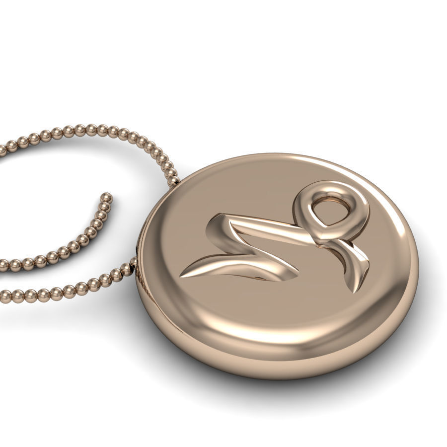 Capricorn pendant 001 3d model 3D print model_10