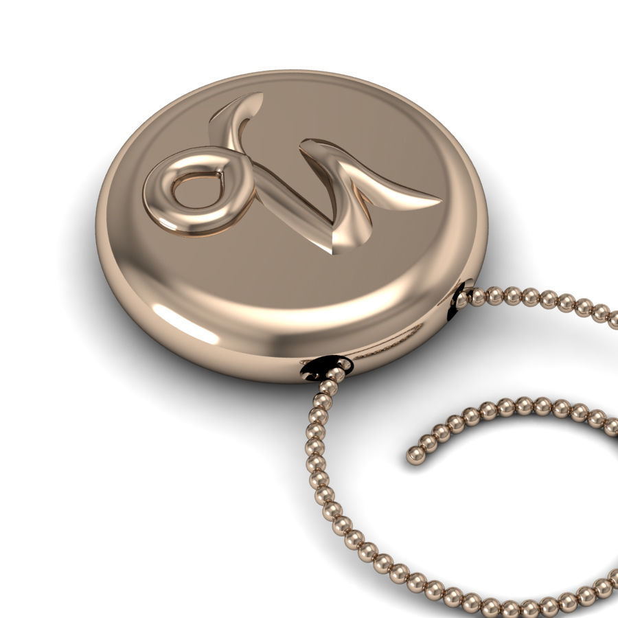 Capricorn pendant 001 3d model 3D print model_6