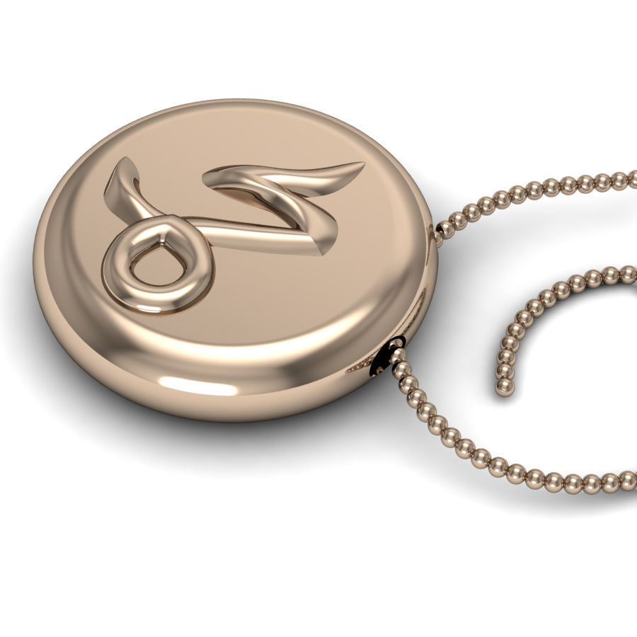 Capricorn pendant 001 3d model 3D print model_5
