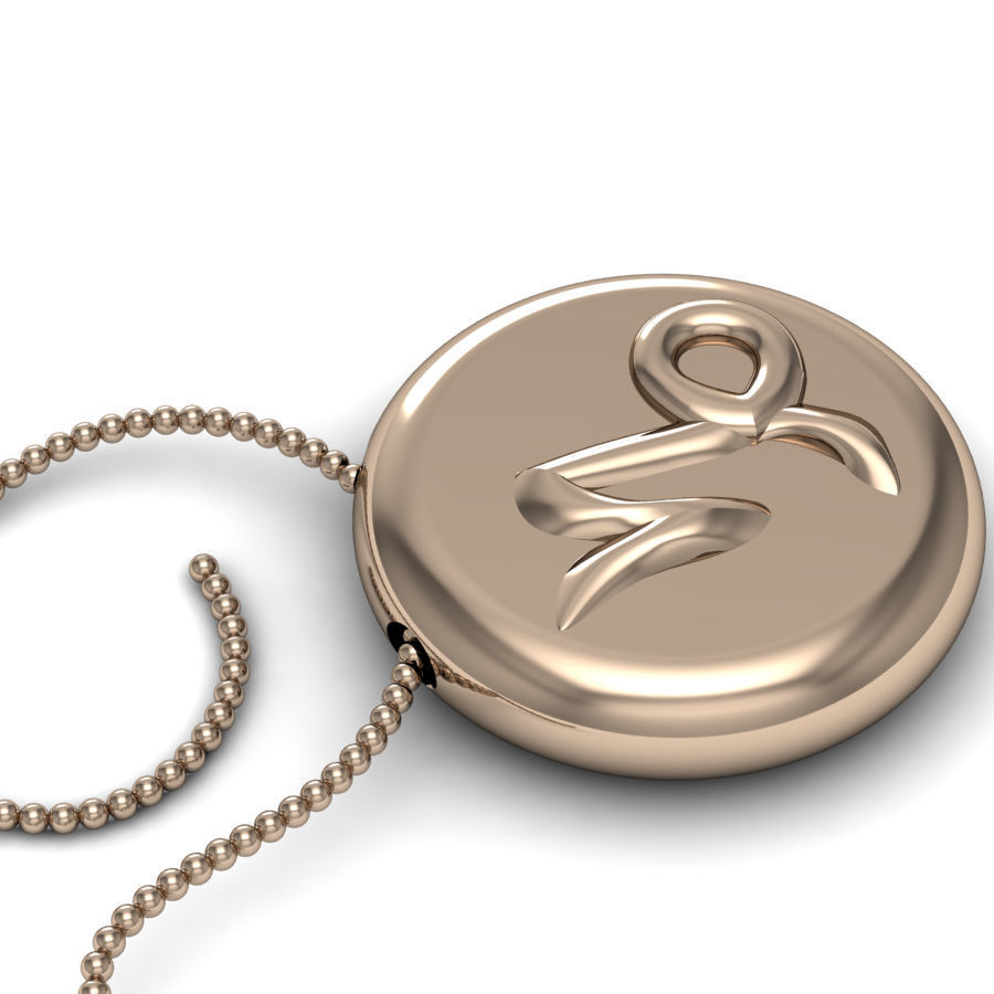 Capricorn pendant 001 3d model 3D print model_9