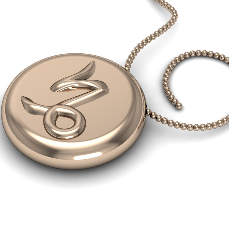 Capricorn pendant 001 3d model 3D print model_4