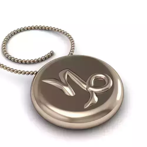 Capricorn pendant 001 3d model