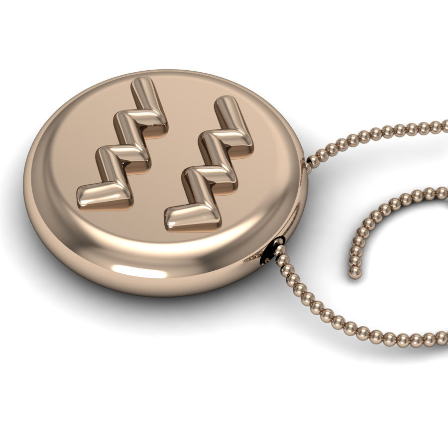 Aquarius pendant 001 3D print model_5