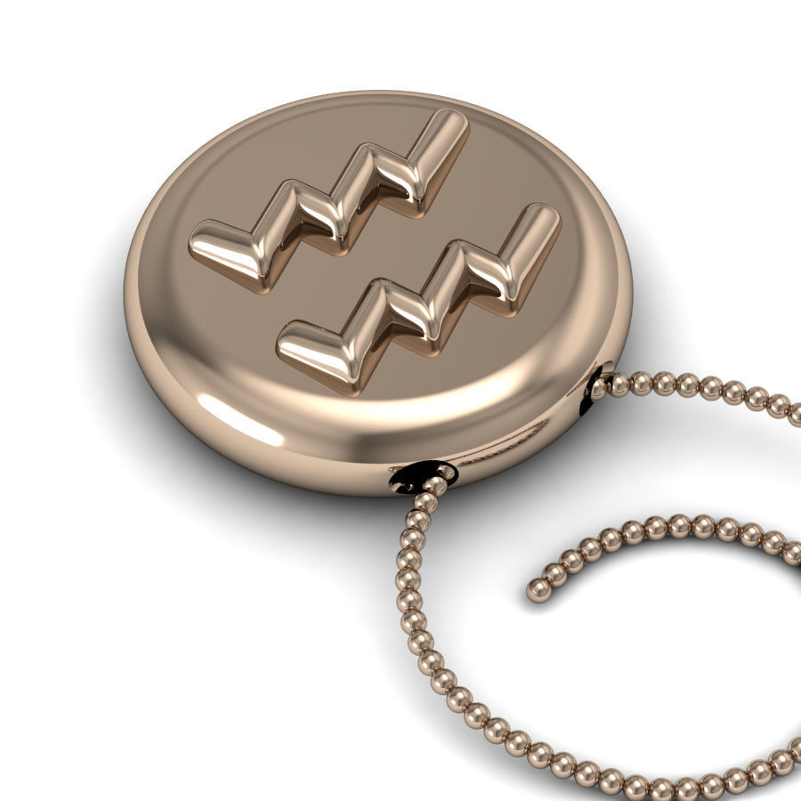 Aquarius pendant 001 3D print model_6