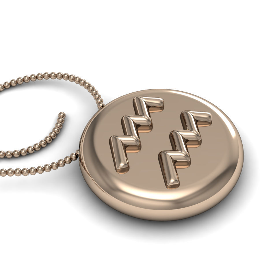 Aquarius pendant 001 3D print model_10