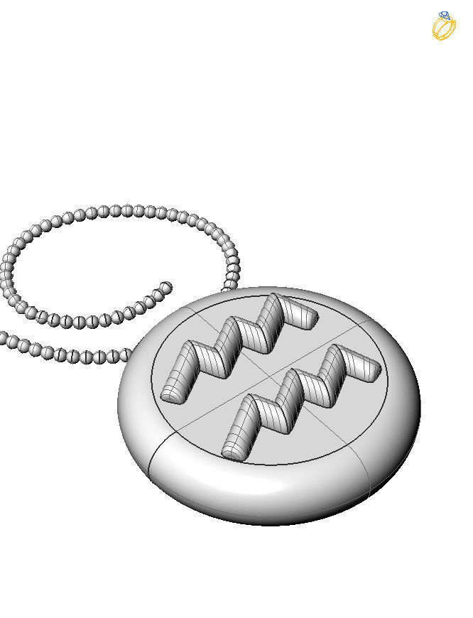 Aquarius pendant 001 3D print model_1