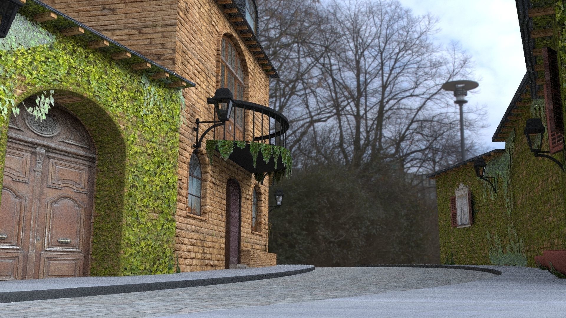 MEDIAVAL  ARCHITECTURE Low-poly 3D model_1