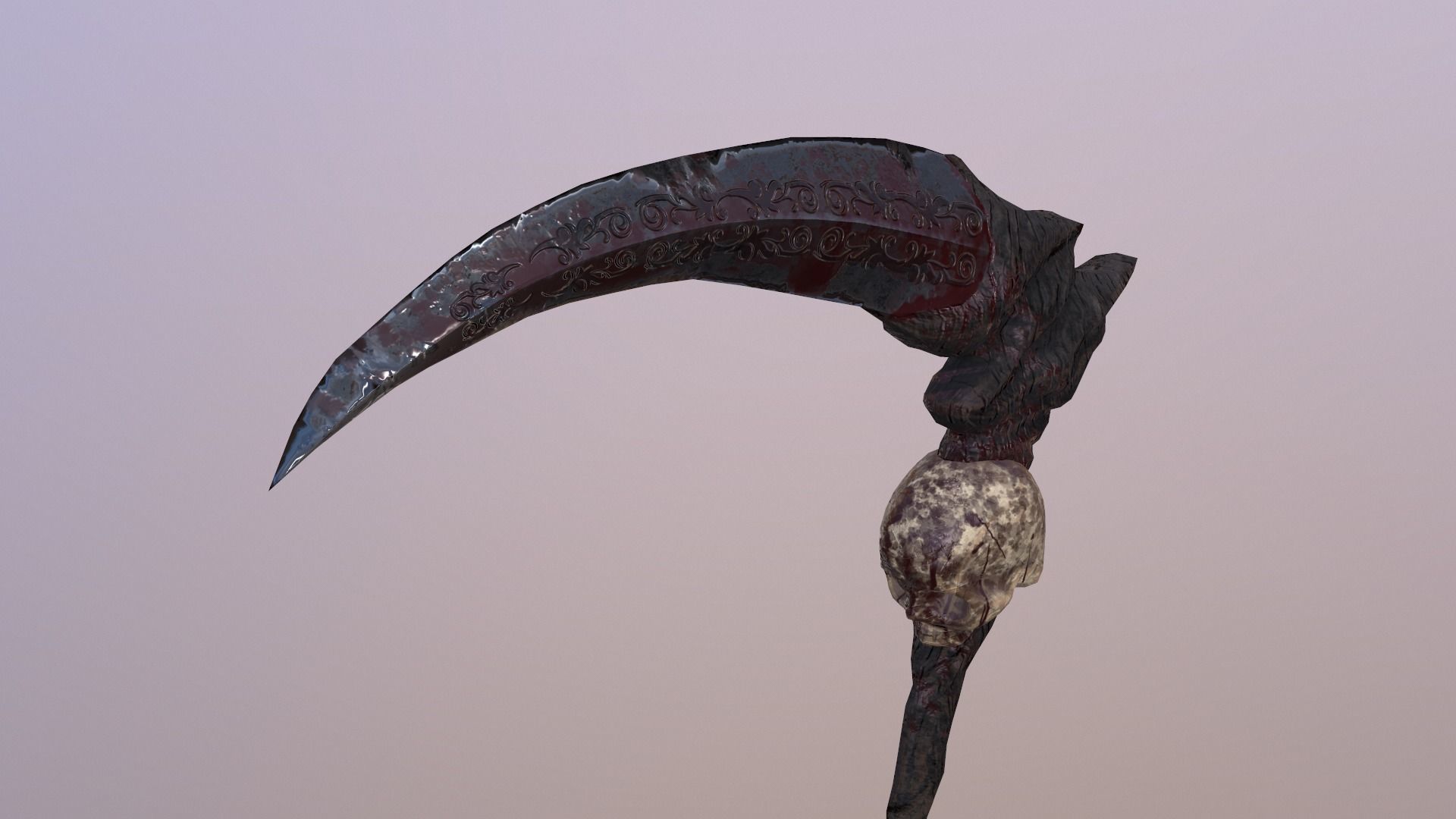 Grim reaper weapon Free low-poly 3D model_2