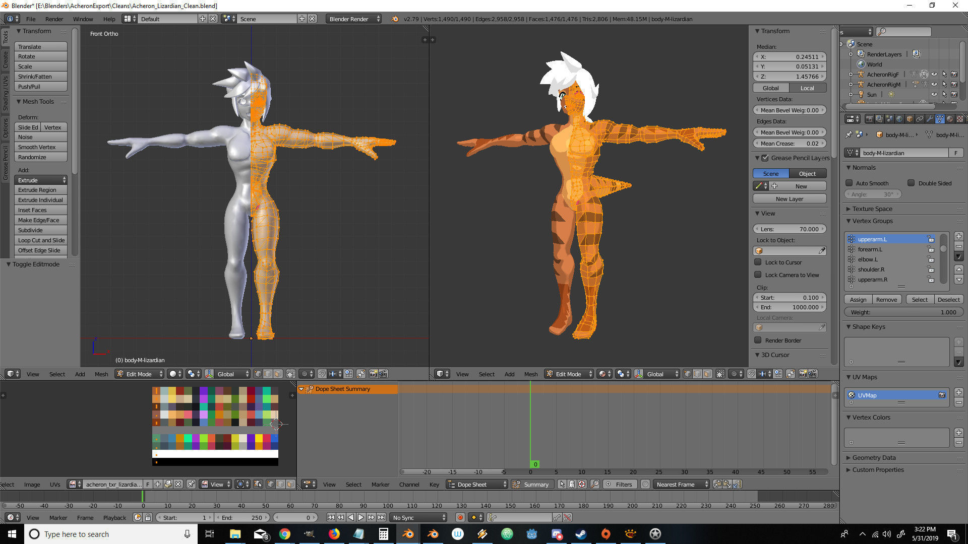 Acheron Lizardian Clean Low-poly 3D model_20