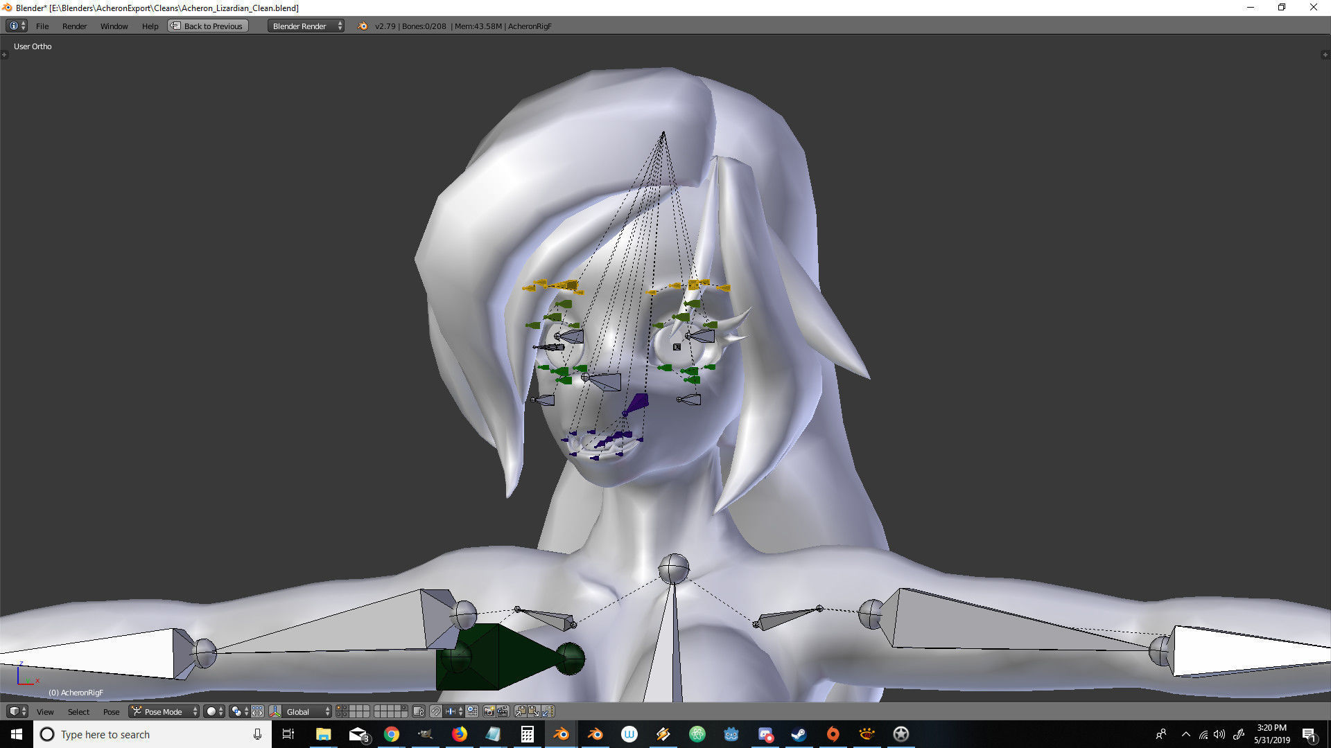 Acheron Lizardian Clean Low-poly 3D model_19