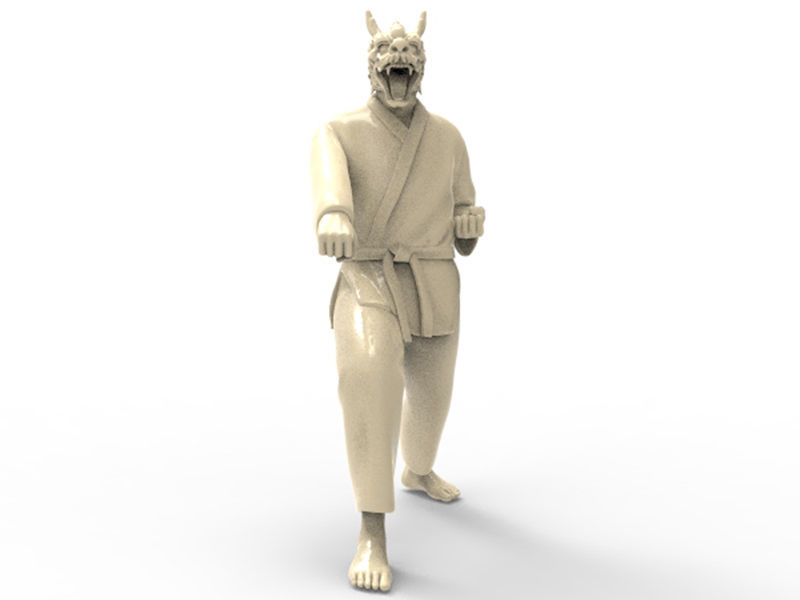 Dragon Zenkutsu Dachi Stance 3D print model_5