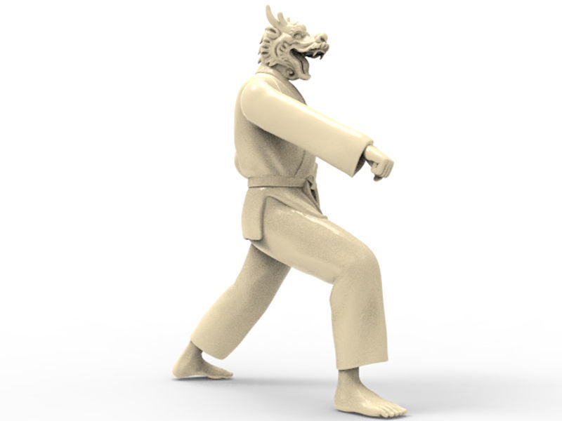 Dragon Zenkutsu Dachi Stance 3D print model_4