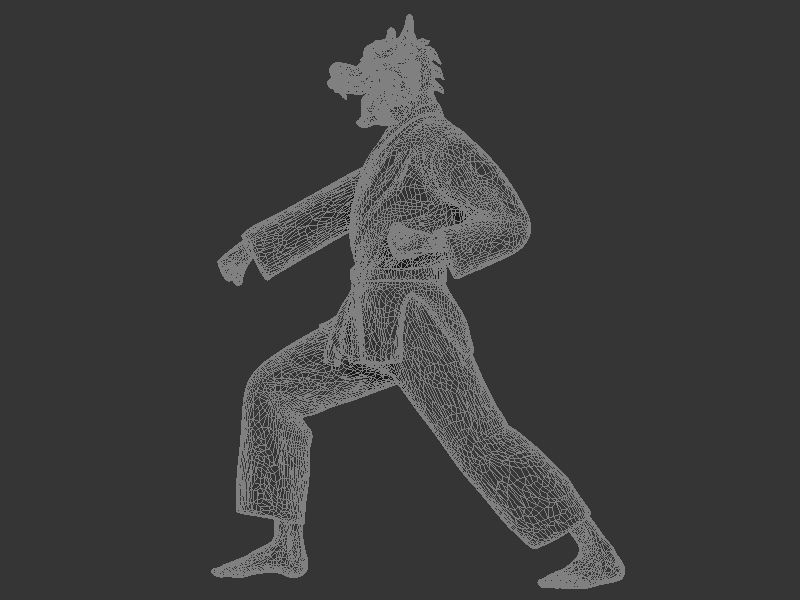Dragon Zenkutsu Dachi Stance 3D print model_8