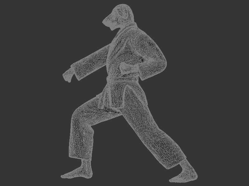 Dog Zenkutsu Dachi Stance 3D print model_8