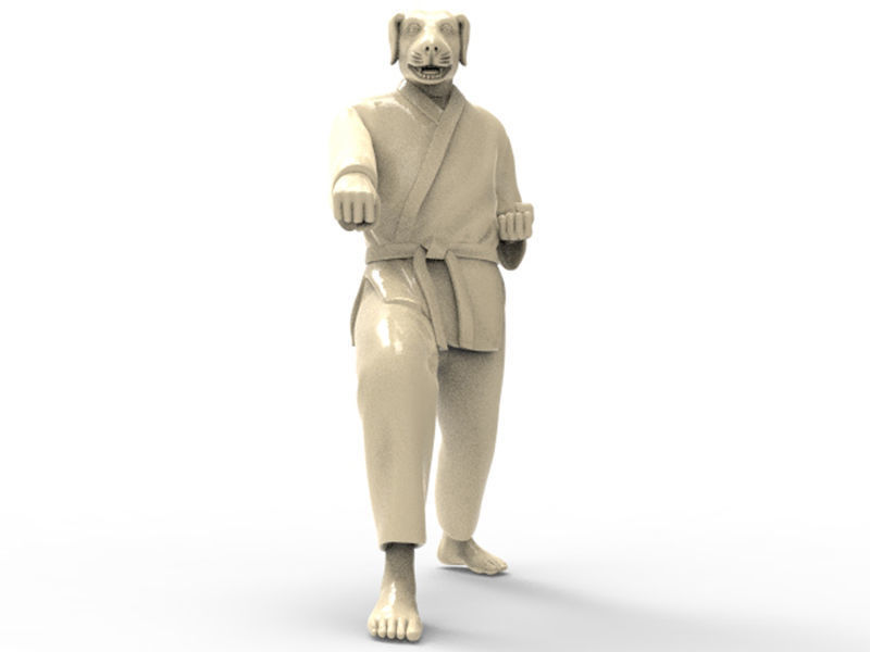 Dog Zenkutsu Dachi Stance 3D print model_5