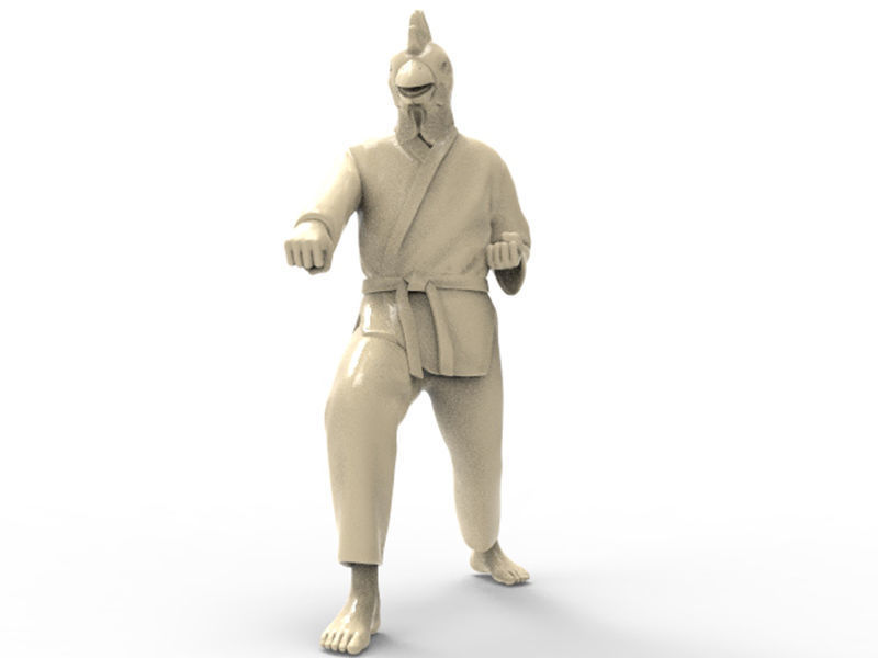 Chicken Zenkutsu Dachi Stance 3D print model_5
