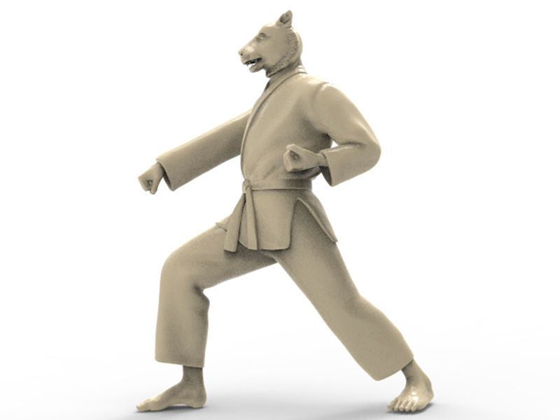 Tiger Zenkutsu Dachi Stance 3D print model_1