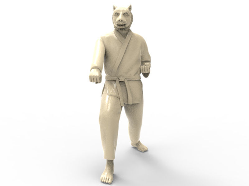 Tiger Zenkutsu Dachi Stance 3D print model_5