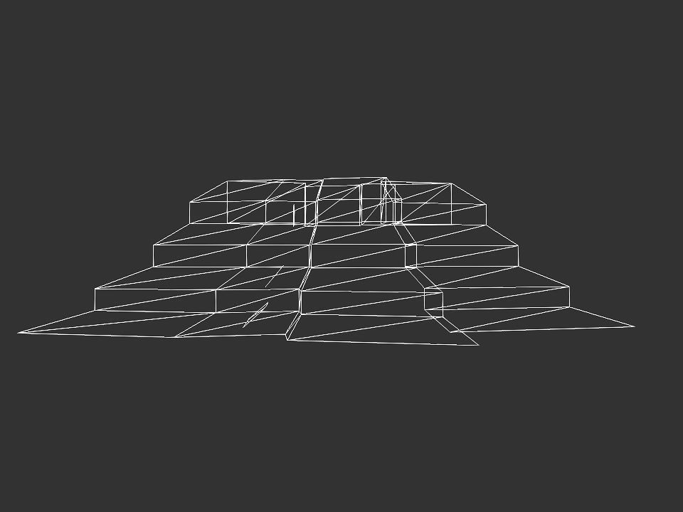 X block hollowed pyramid  3D print model_33